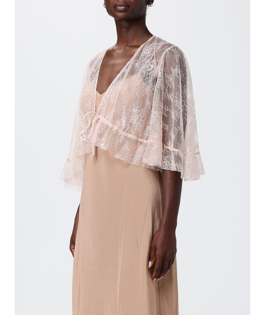 ALBERTA FERRETTI Бежевая полиэстеровая блузы, фото 3