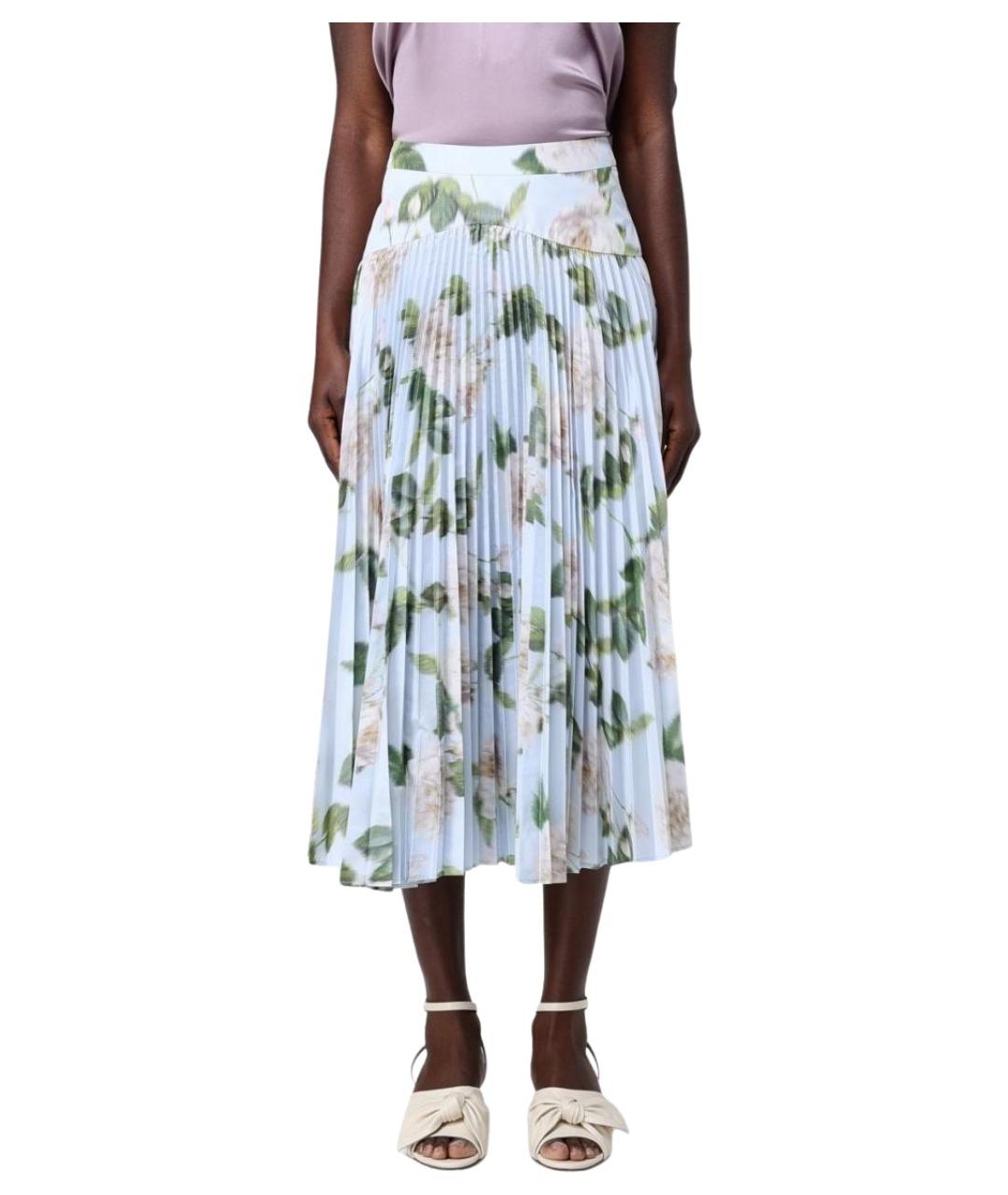 ANTONIO MARRAS Голубая полиэстеровая юбка миди, фото 1