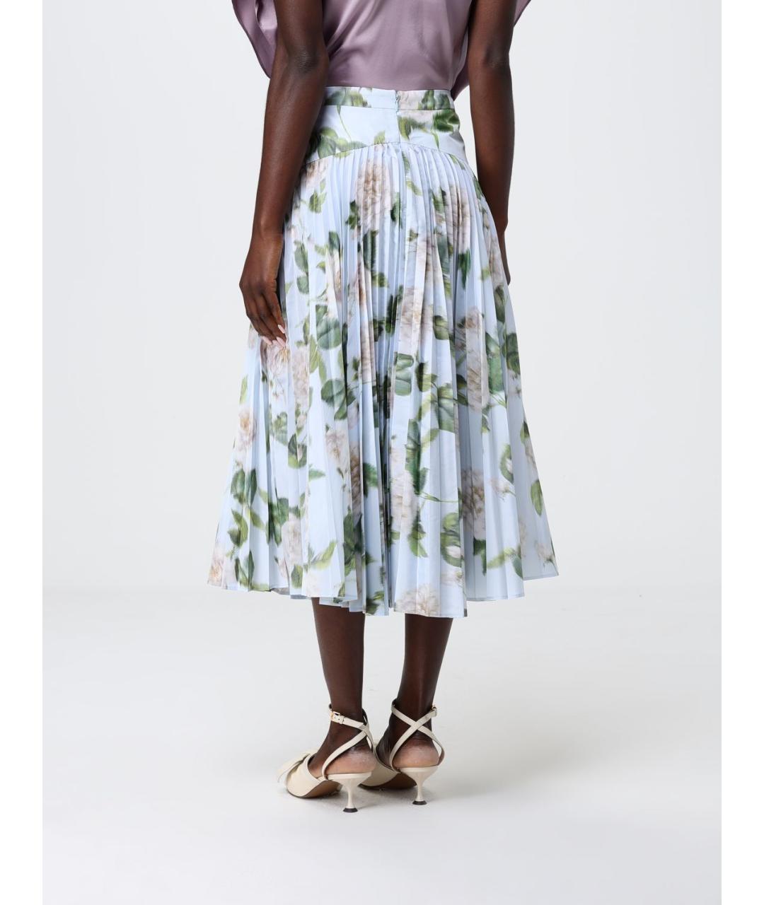 ANTONIO MARRAS Голубая полиэстеровая юбка миди, фото 3