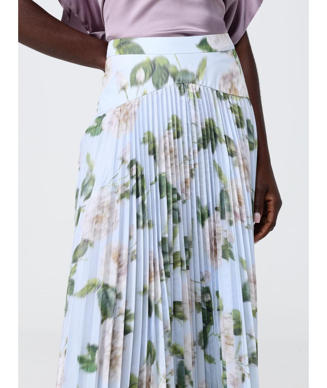 ANTONIO MARRAS Голубая полиэстеровая юбка миди, фото 4