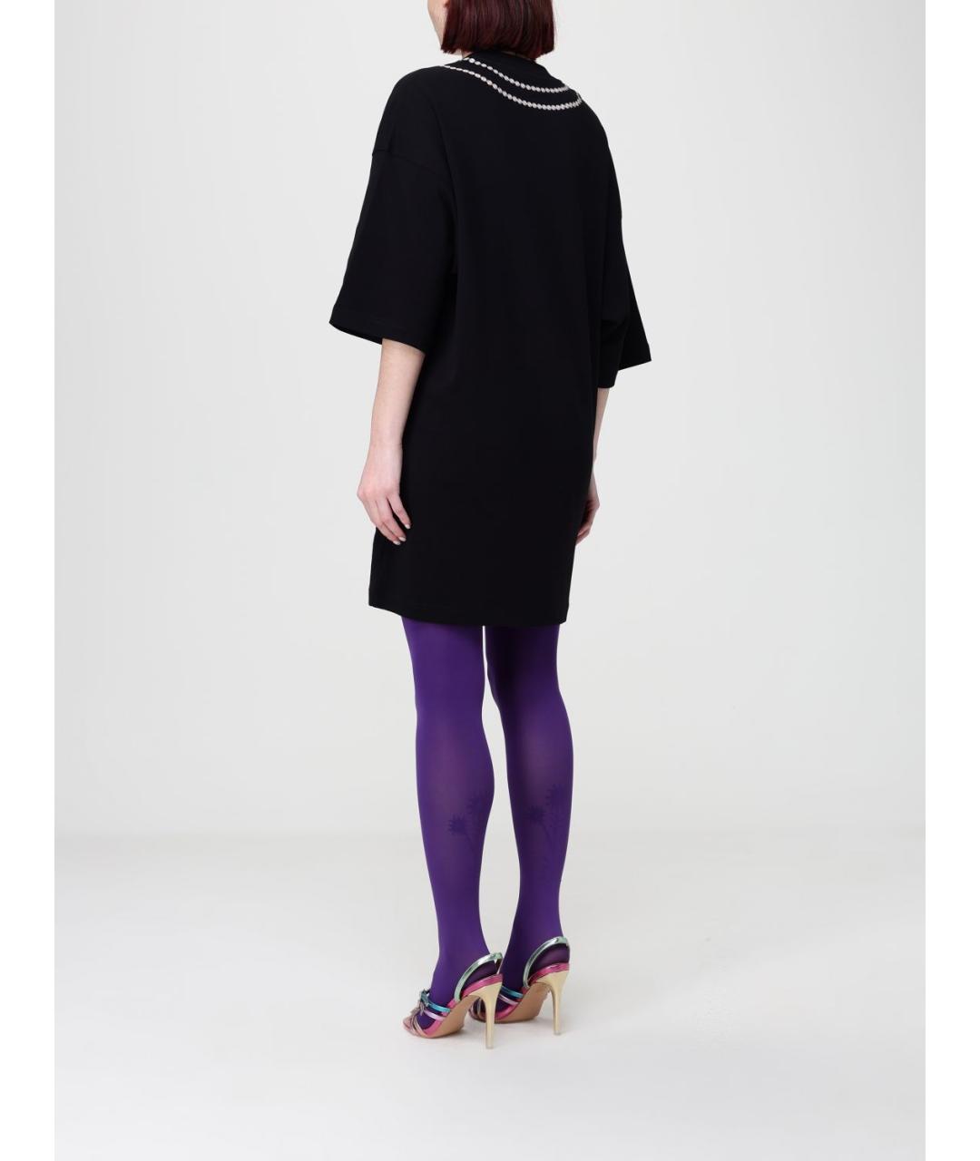 MOSCHINO Черное хлопковое повседневное платье, фото 2