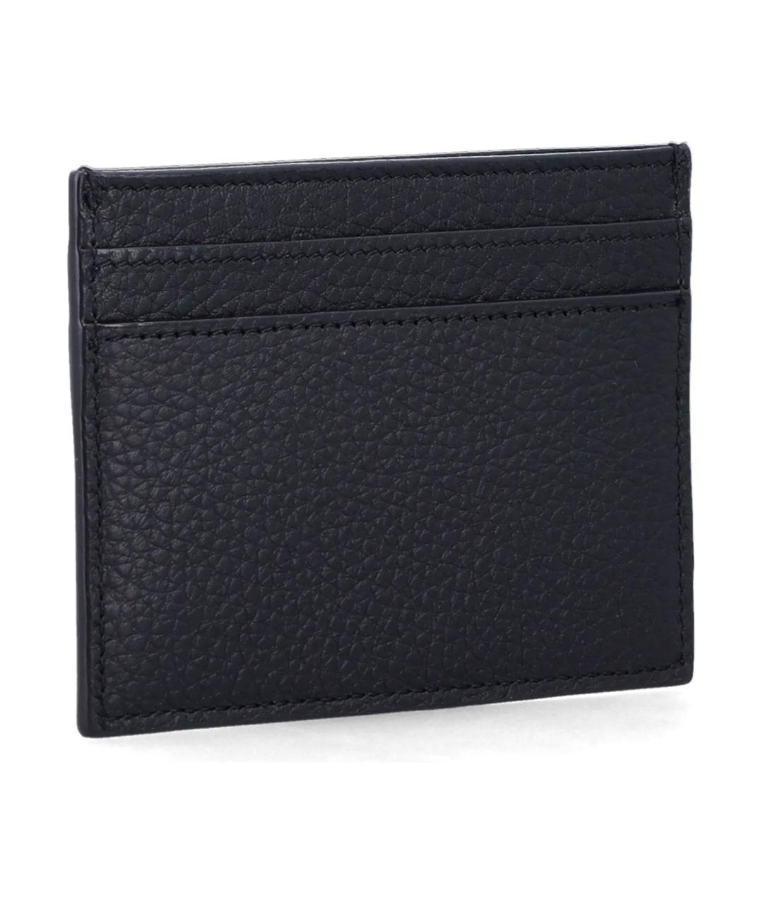 SAINT LAURENT Черный кожаный кардхолдер, фото 2