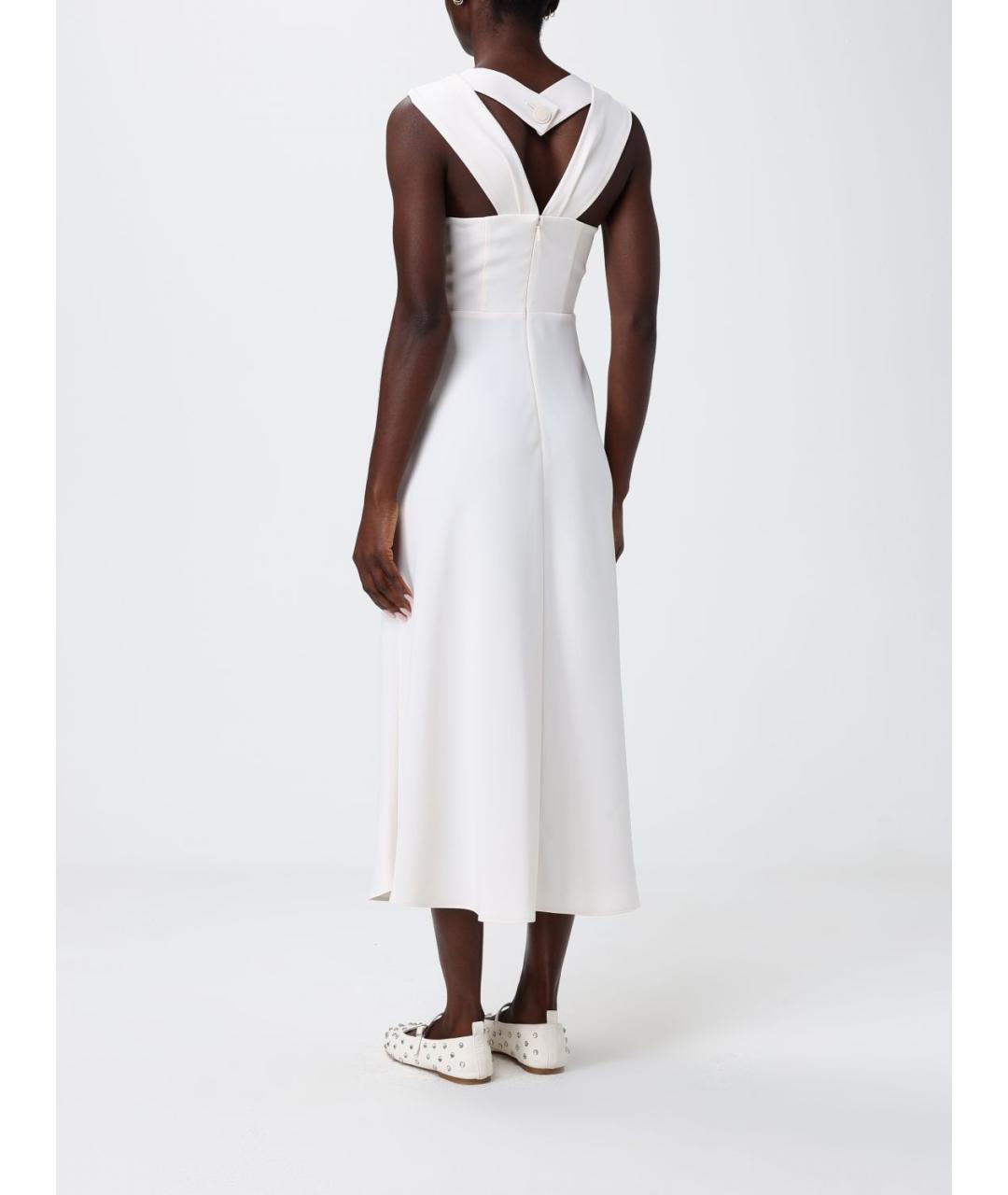 ARMANI EXCHANGE Бежевое полиэстеровое повседневное платье, фото 2