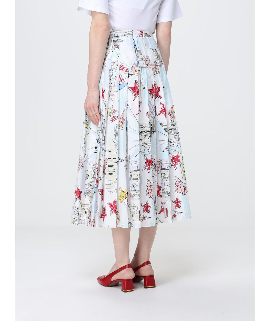 ANTONIO MARRAS Белая хлопковая юбка миди, фото 3