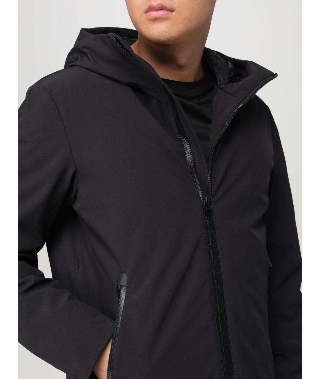 WOOLRICH Черная полиэстеровая куртка, фото 4