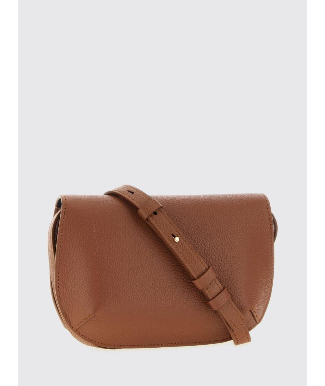 FERRAGAMO Коричневая кожаная сумка через плечо, фото 2