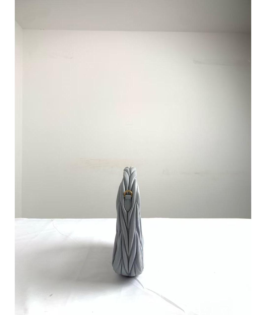 MIU MIU Голубая кожаная сумка через плечо, фото 6