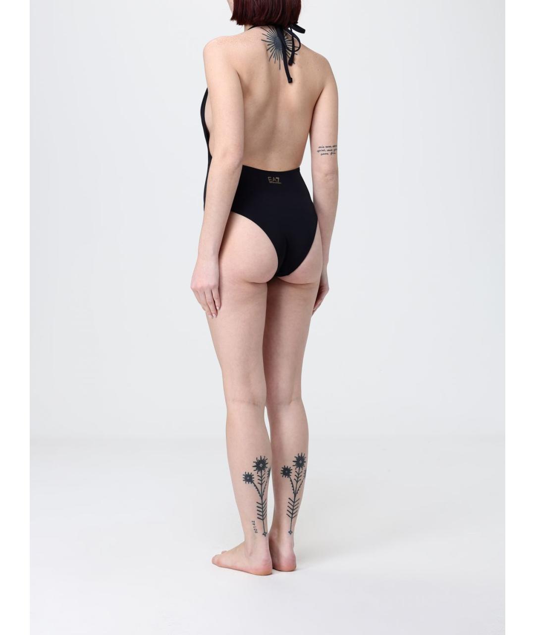 EA7 Черный полиамидовый купальник, фото 2