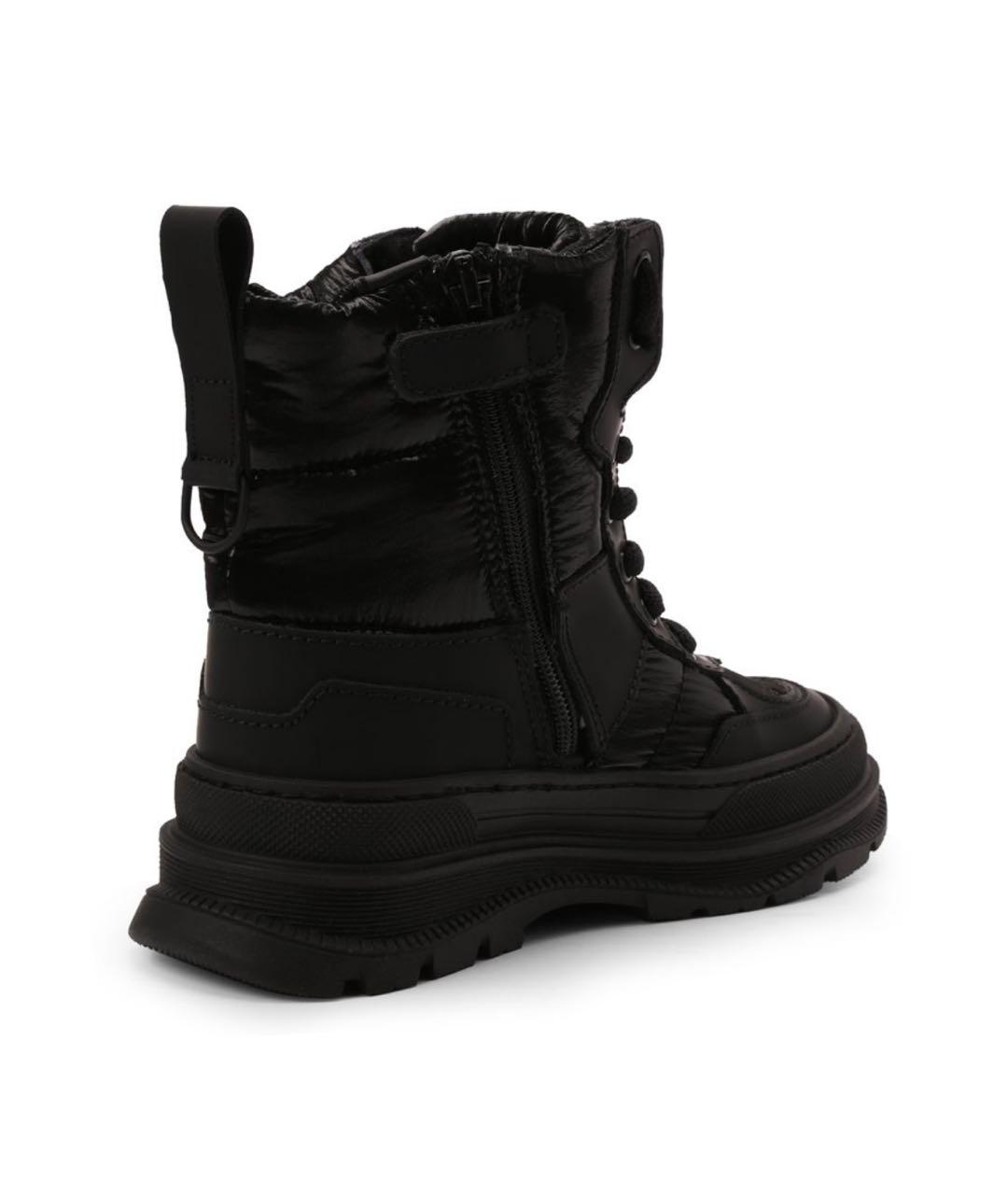 DOLCE&GABBANA Черные кожаные ботинки, фото 3