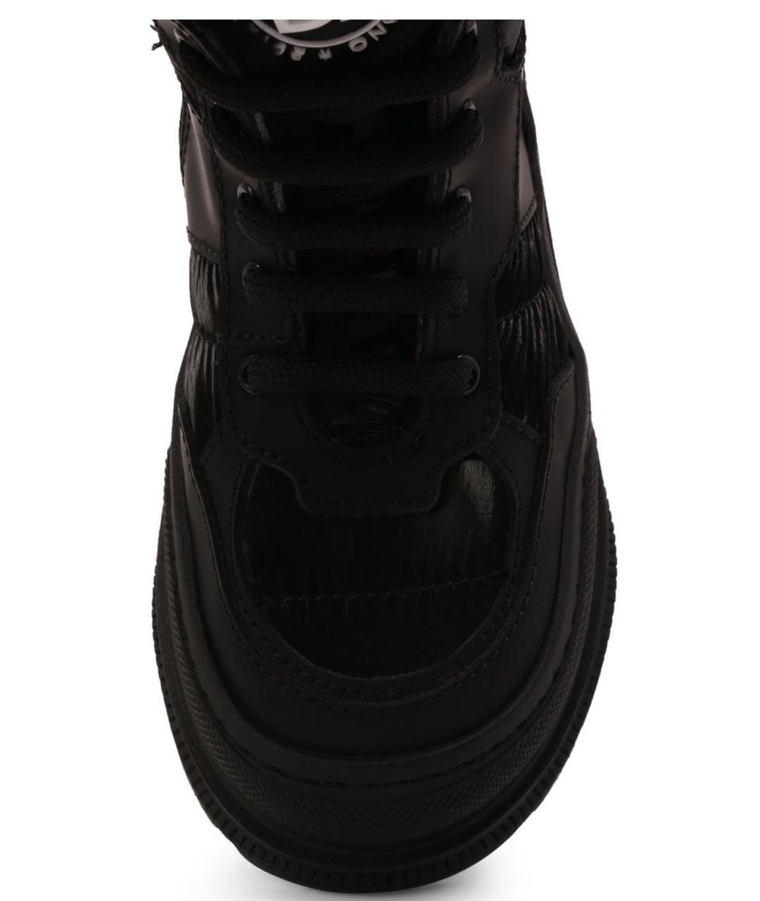 DOLCE&GABBANA Черные кожаные ботинки, фото 4