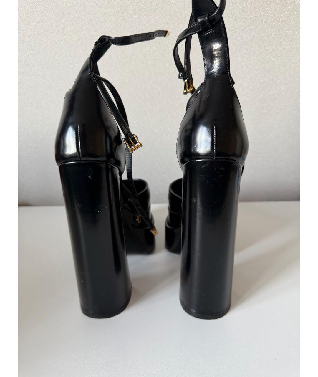 VERSACE Черные туфли из лакированной кожи, фото 3