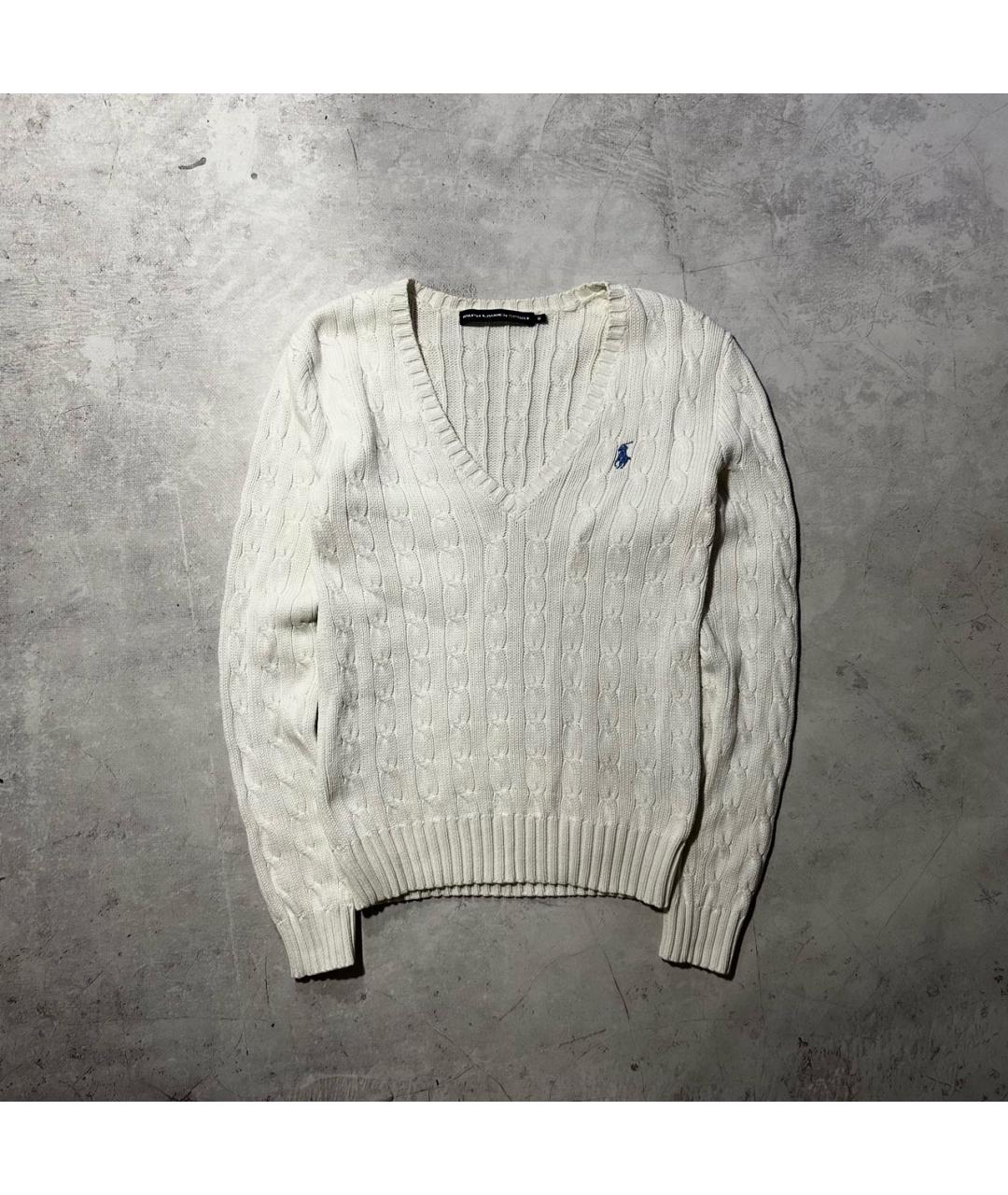 POLO RALPH LAUREN Белый хлопковый джемпер / свитер, фото 6