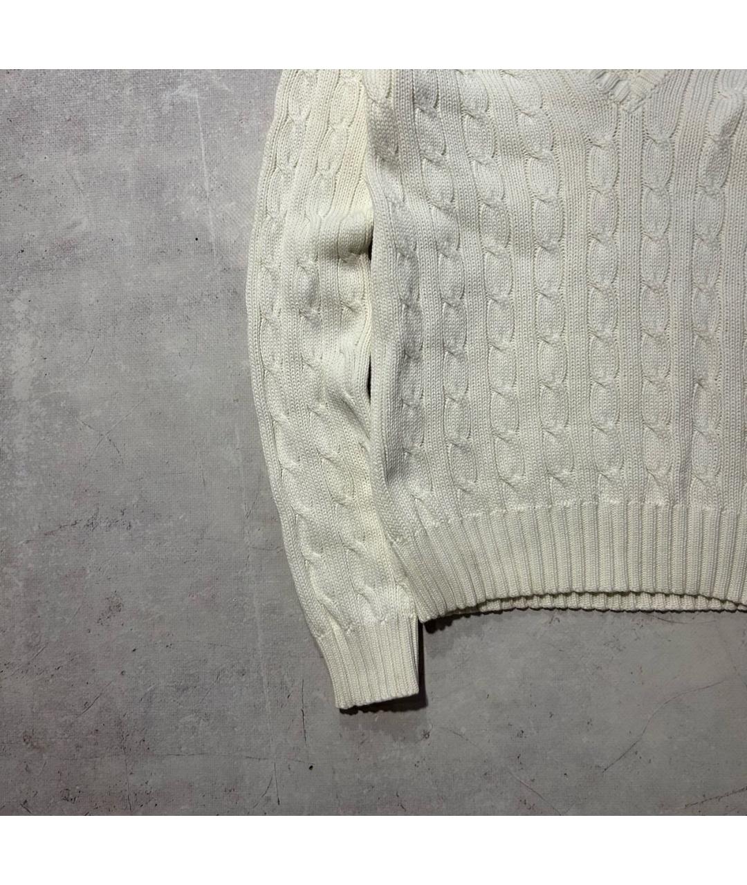POLO RALPH LAUREN Белый хлопковый джемпер / свитер, фото 2