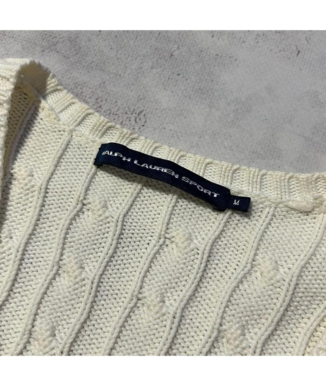 POLO RALPH LAUREN Белый хлопковый джемпер / свитер, фото 4