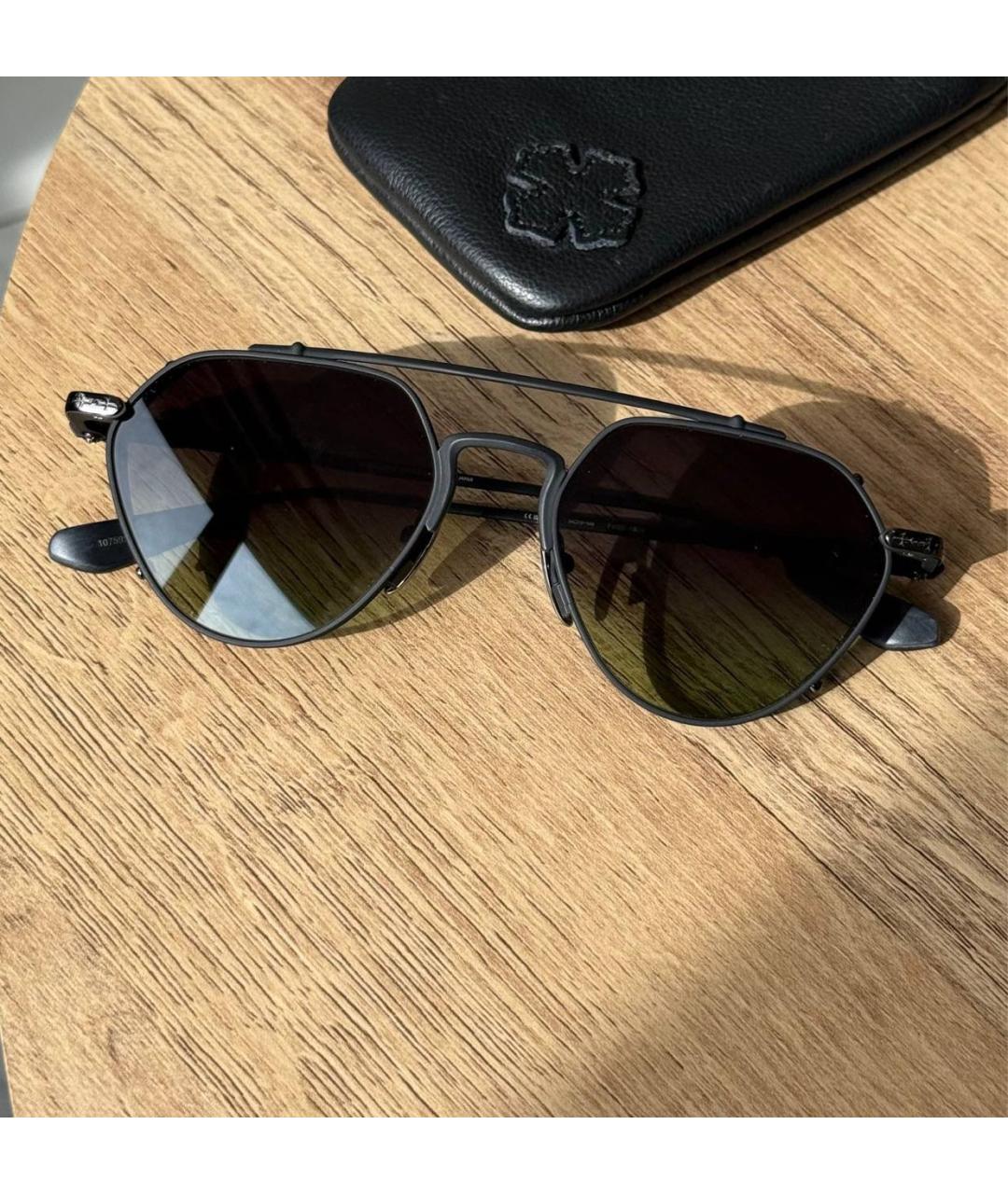 CHROME HEARTS Зеленые металлические солнцезащитные очки, фото 3