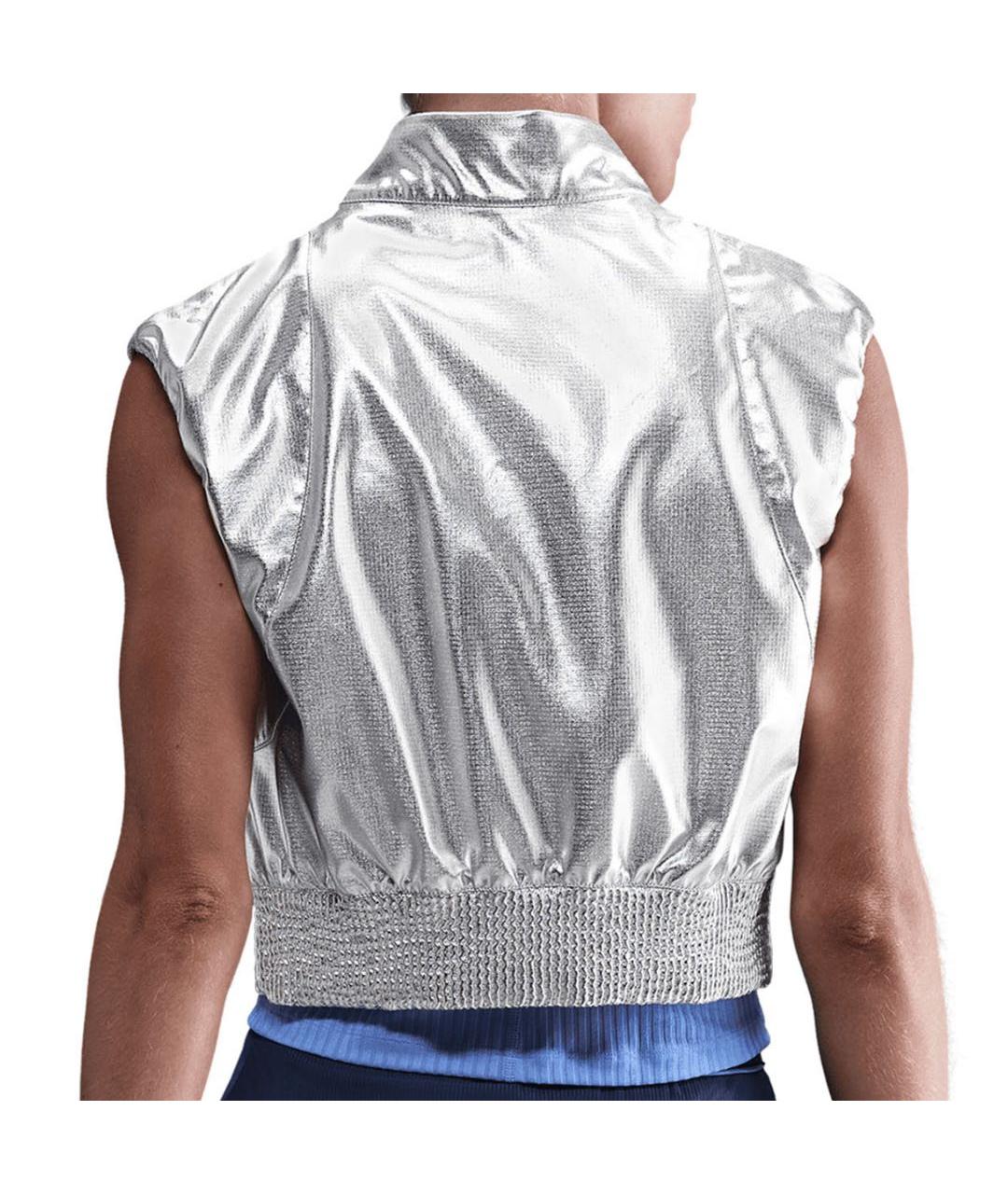 NIKE Серебряная полиэстеровая спортивная куртка, фото 3