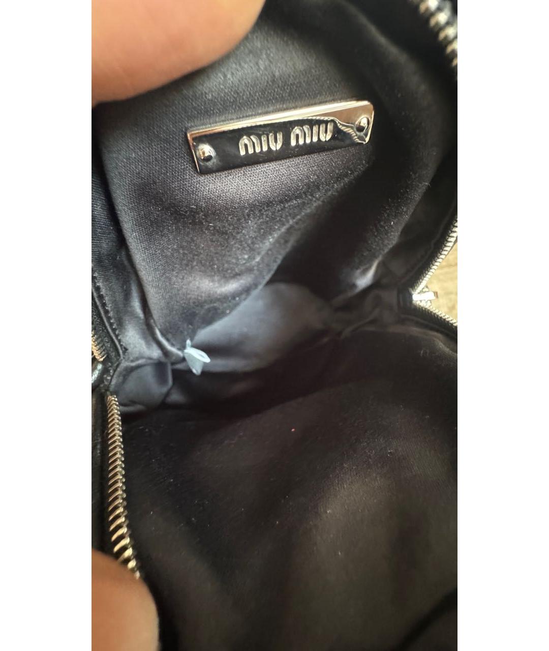 MIU MIU Черный кожаный рюкзак, фото 8