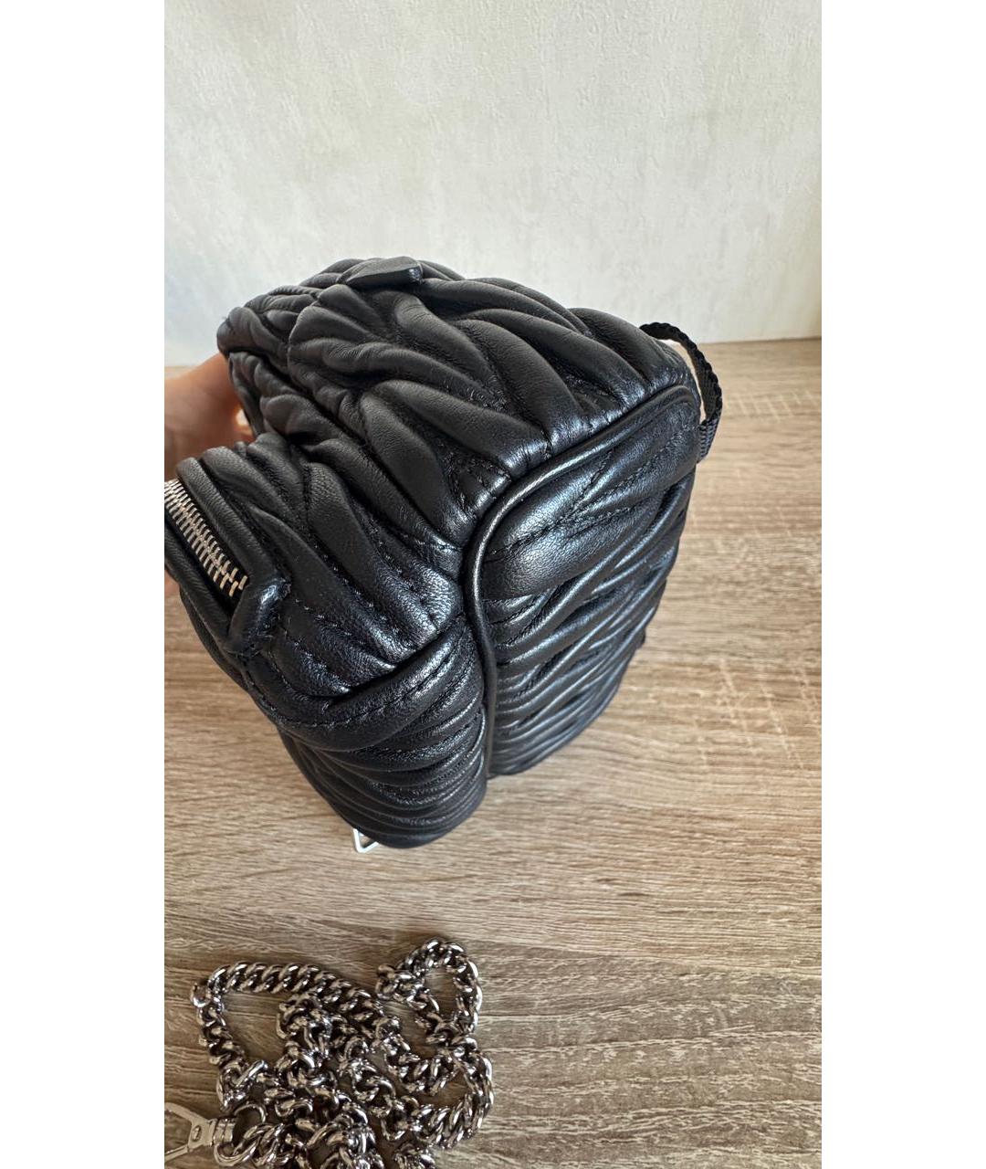 MIU MIU Черный кожаный рюкзак, фото 3