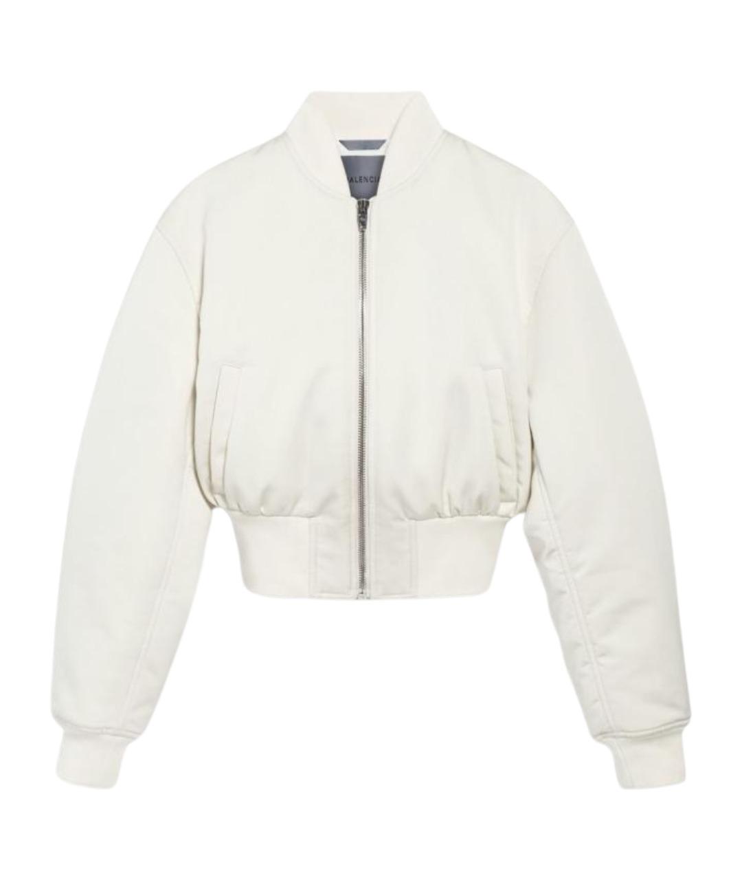 BALENCIAGA Белая полиэстеровая куртка, фото 1