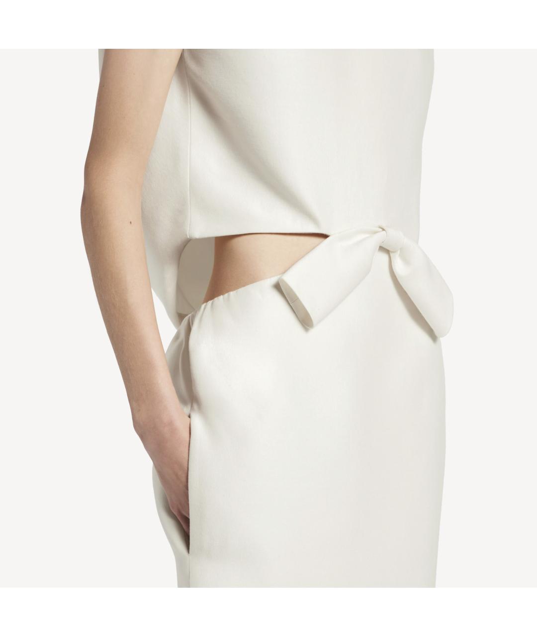 BALENCIAGA Белое шерстяное коктейльное платье, фото 6