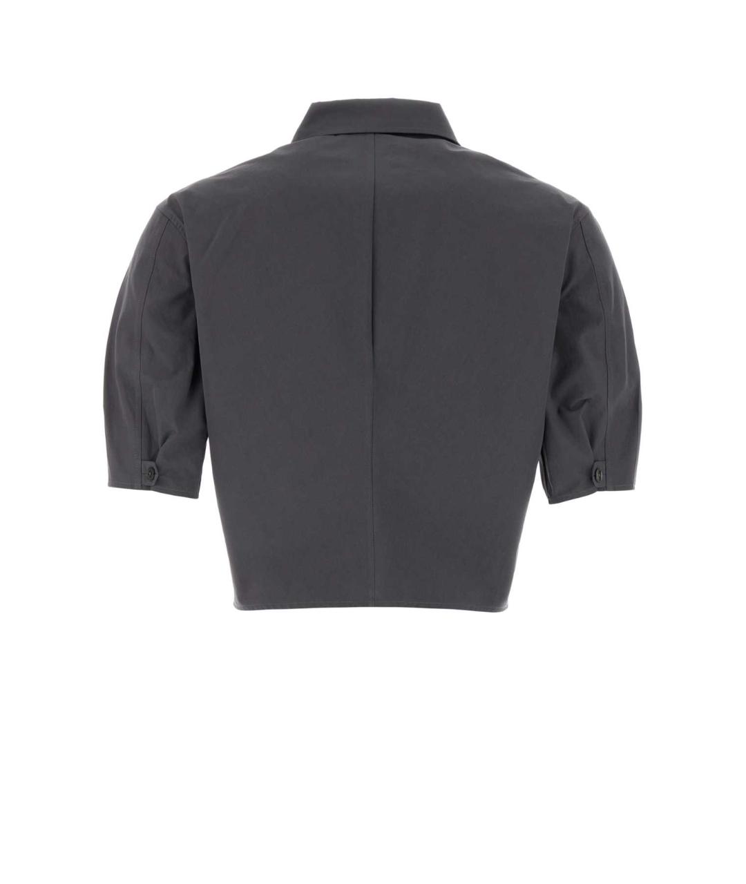 JIL SANDER Серая хлопковая рубашка, фото 2