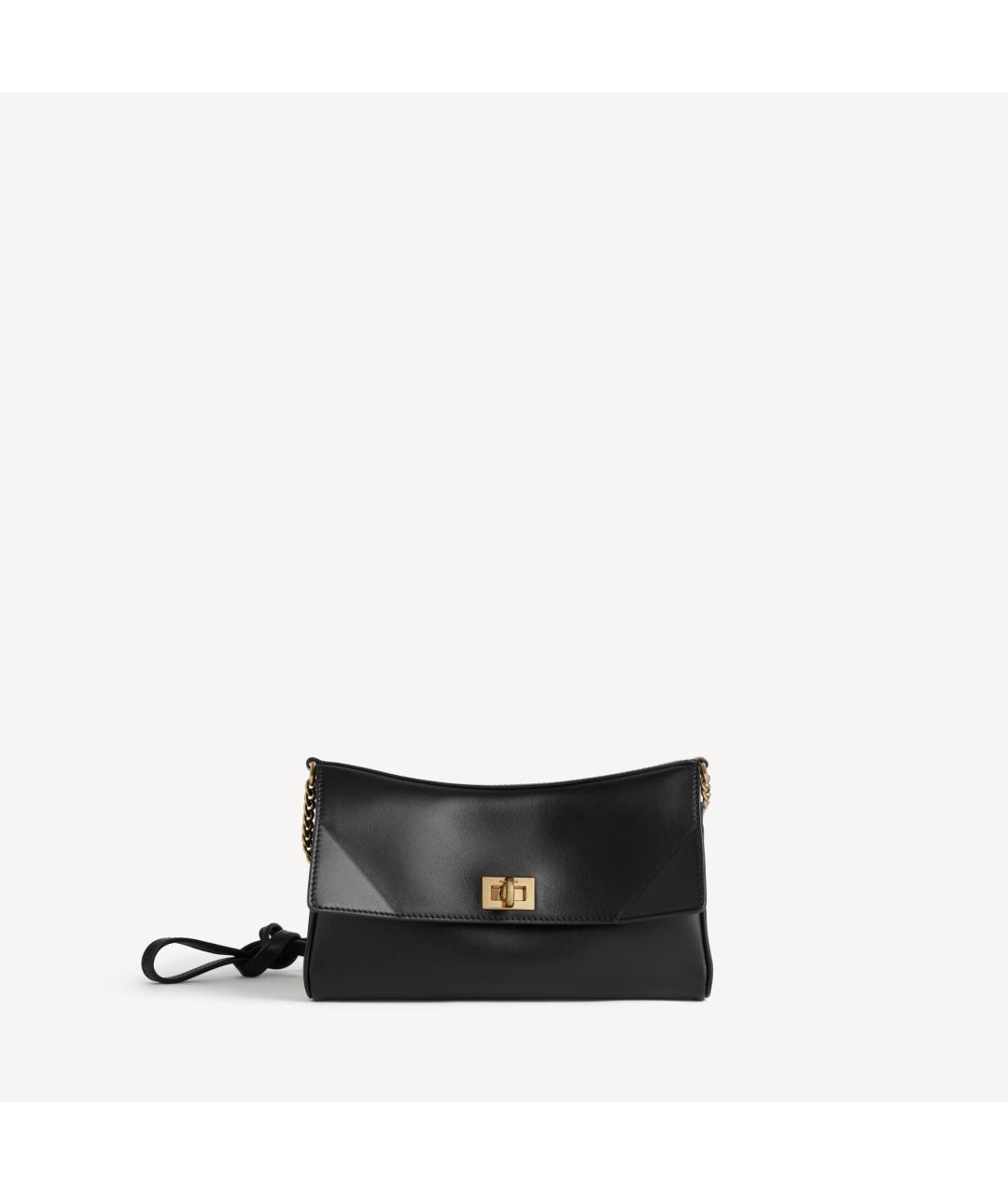 BALENCIAGA Черная кожаная сумка через плечо, фото 4