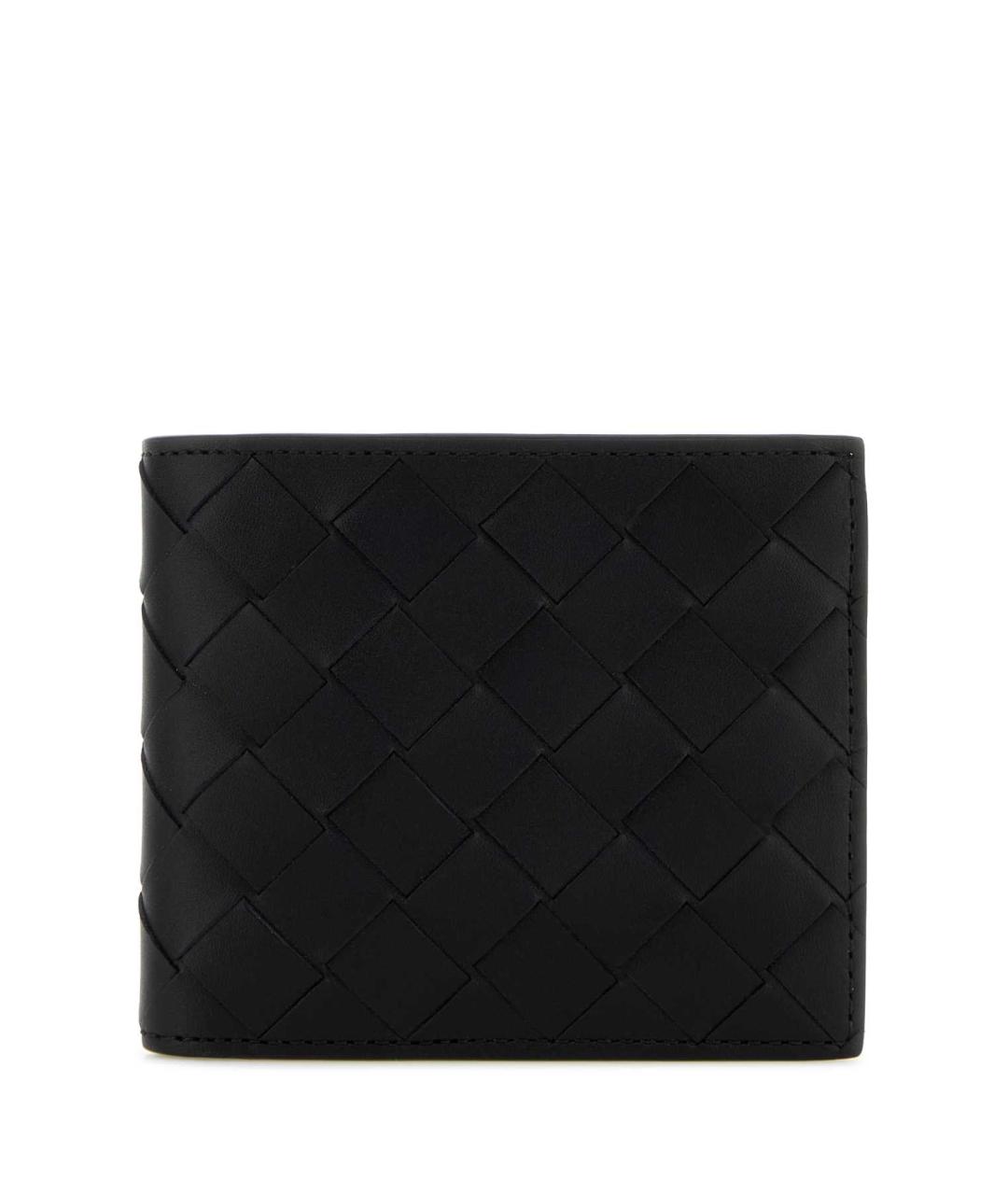 BOTTEGA VENETA Черный кожаный кошелек, фото 1