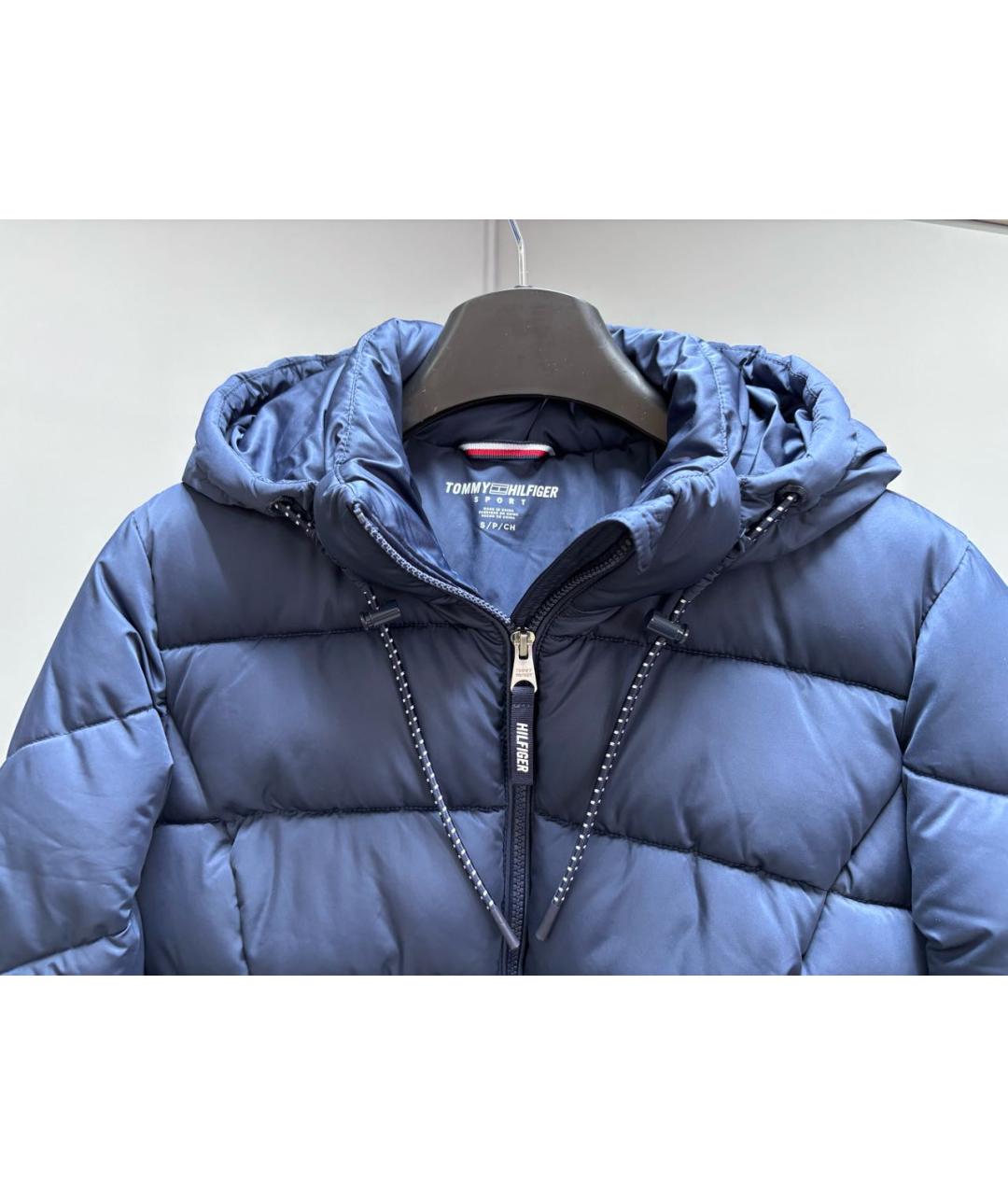 TOMMY HILFIGER Темно-синяя полиэстеровая куртка, фото 3