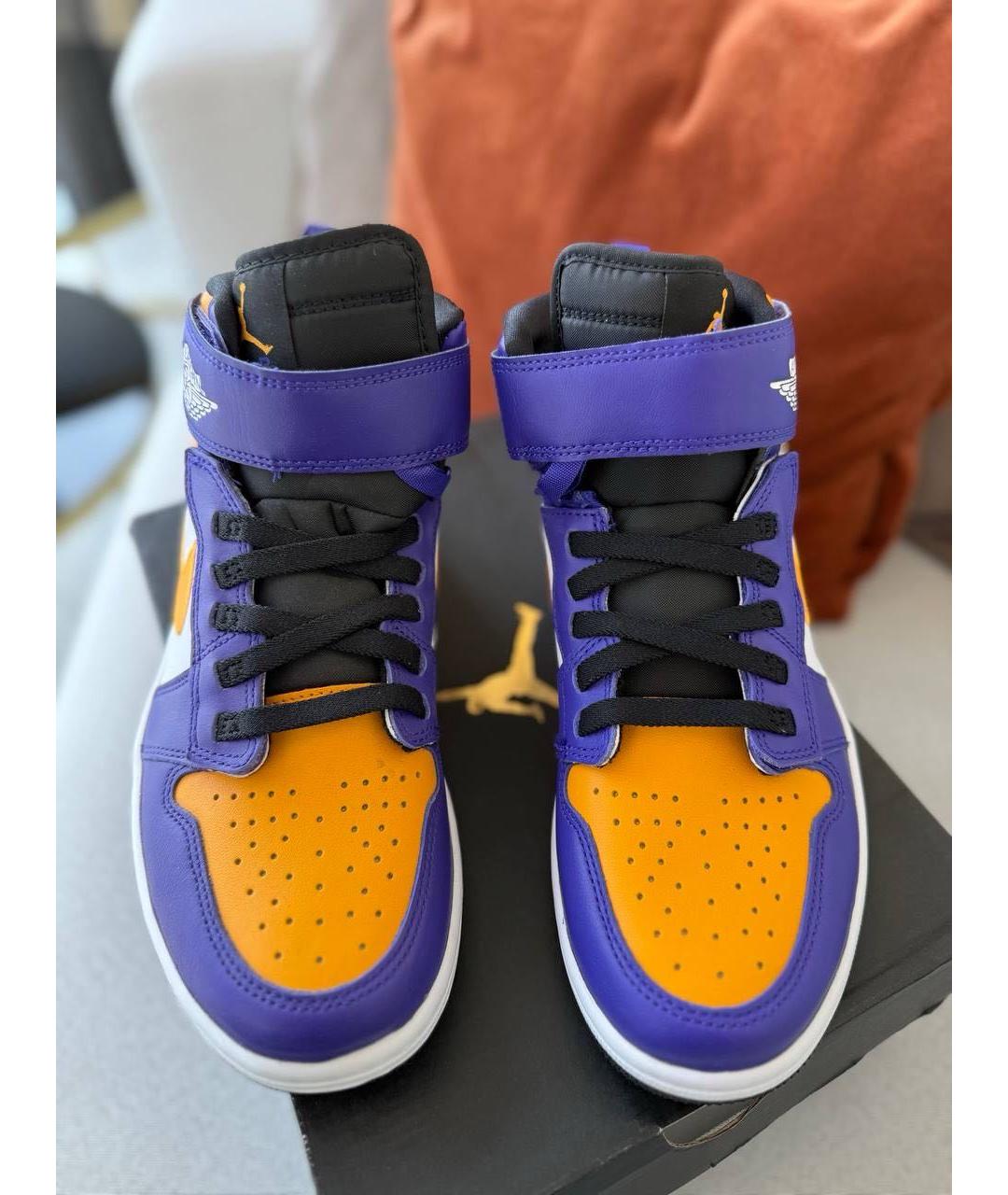 JORDAN Кожаные высокие кроссовки / кеды, фото 3