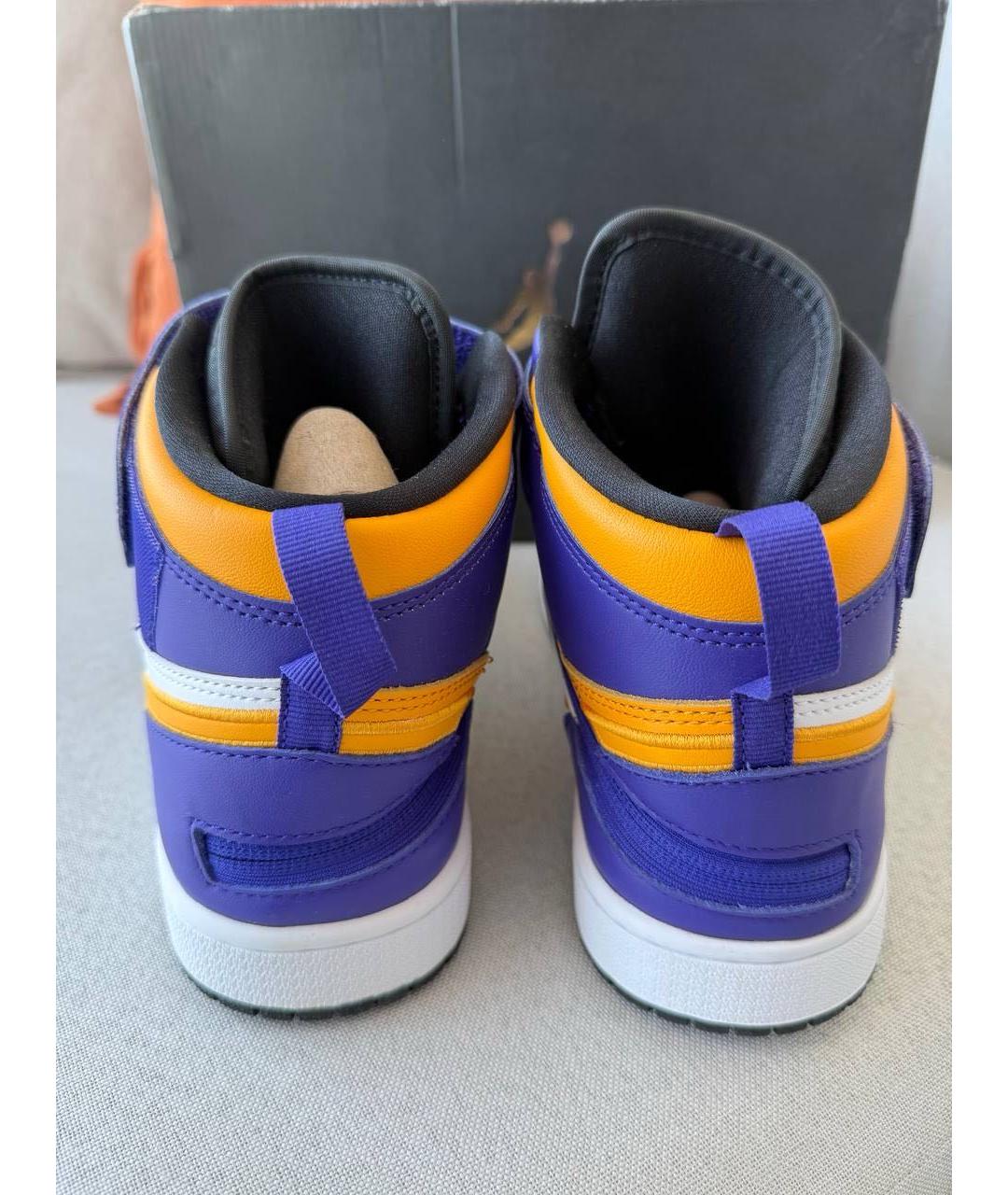 JORDAN Кожаные высокие кроссовки / кеды, фото 5