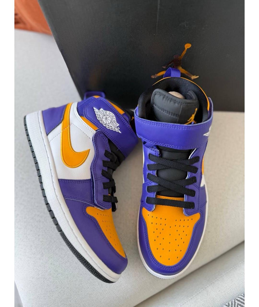 JORDAN Кожаные высокие кроссовки / кеды, фото 9