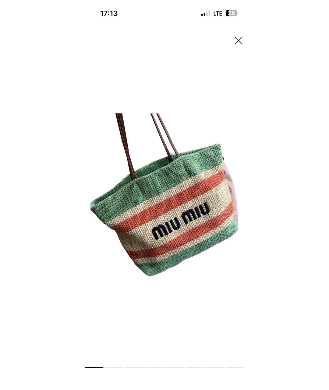 MIU MIU Мульти пляжная сумка, фото 7