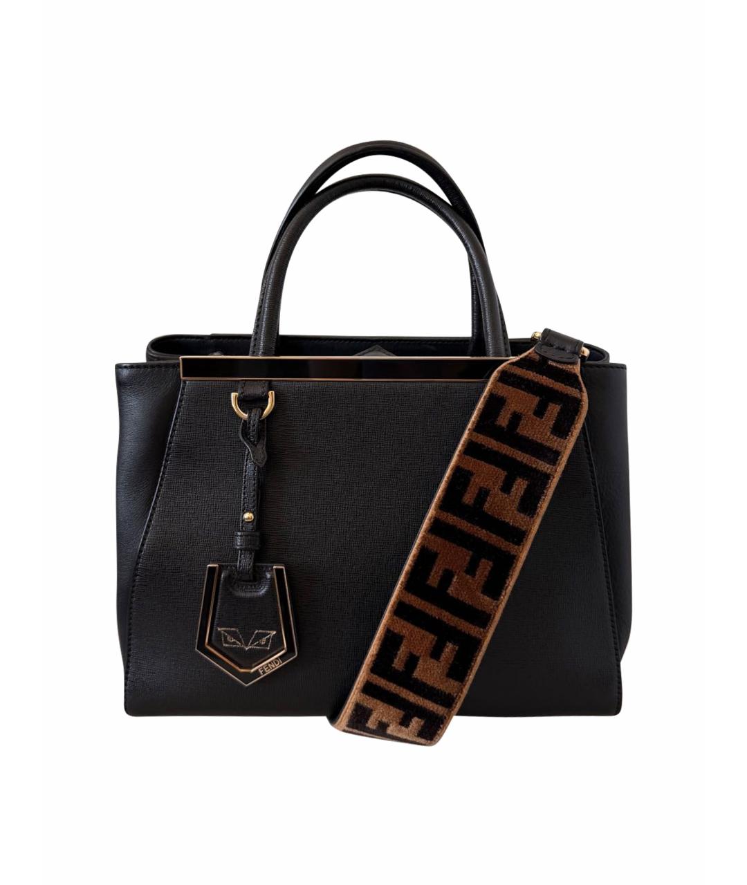 FENDI Черная кожаная сумка через плечо, фото 1