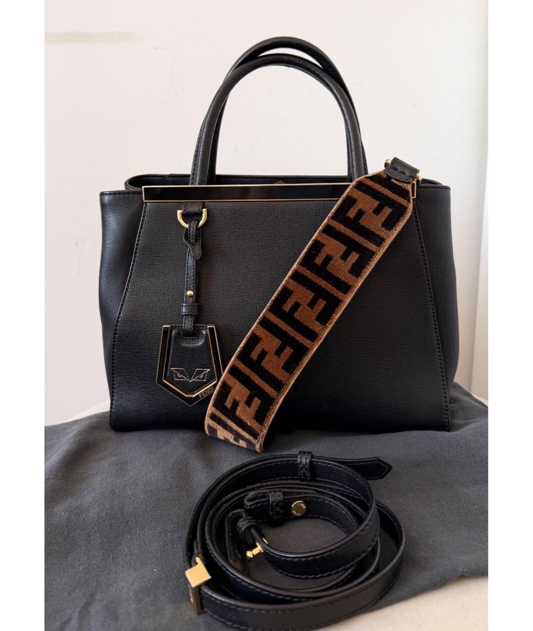 FENDI Черная кожаная сумка через плечо, фото 2