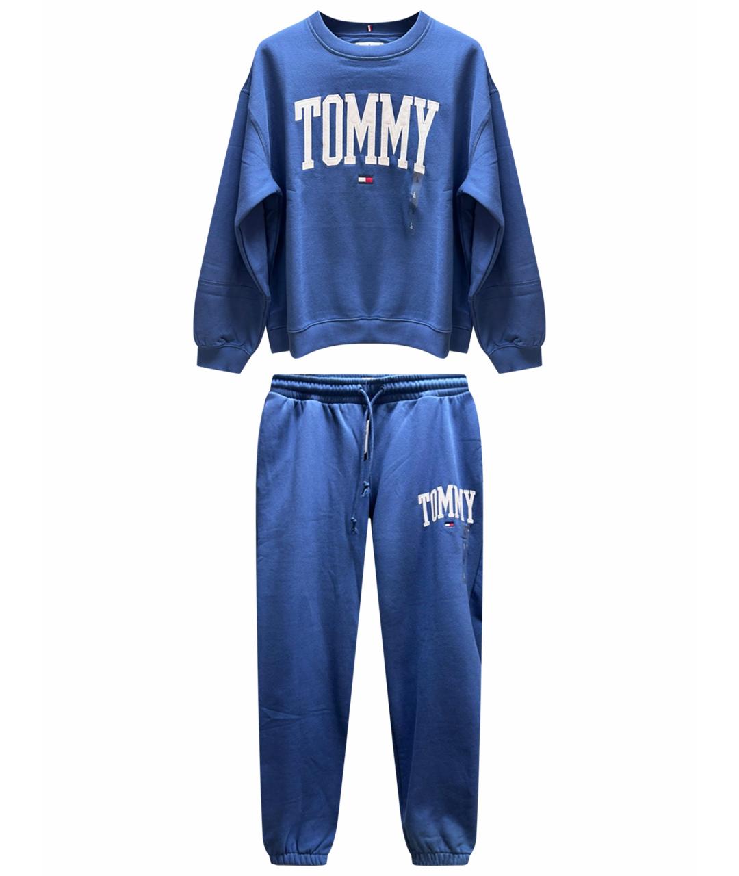 TOMMY HILFIGER Темно-синий хлопко-эластановый костюм с брюками, фото 1