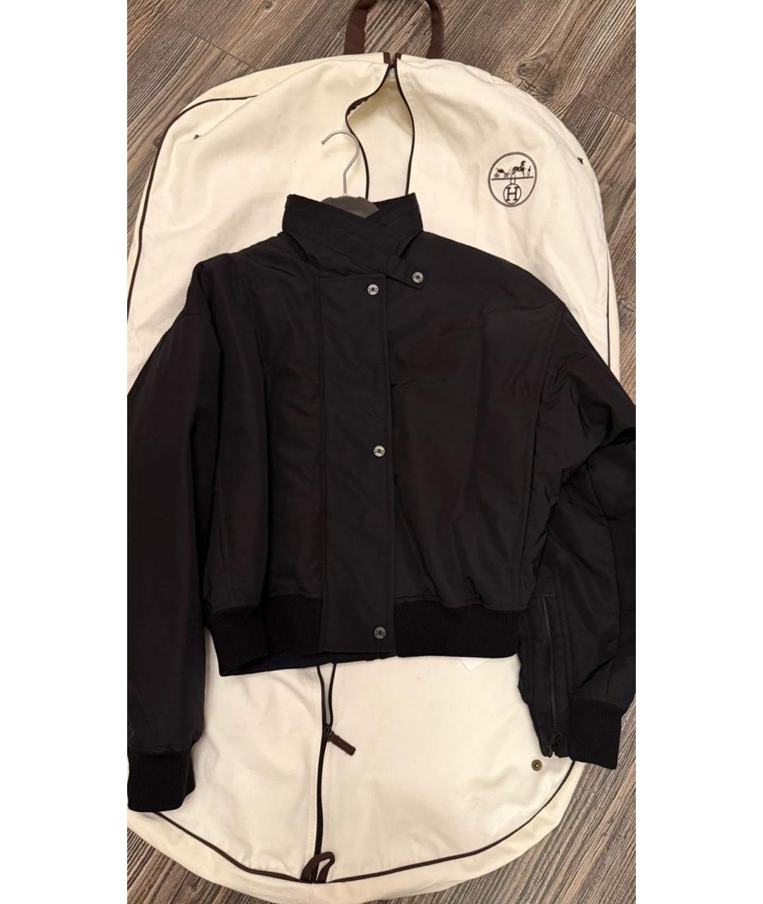 HERMES Черная кожаная куртка, фото 8