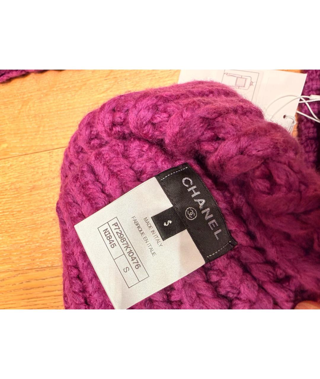 CHANEL Фиолетовый кашемировый джемпер / свитер, фото 3