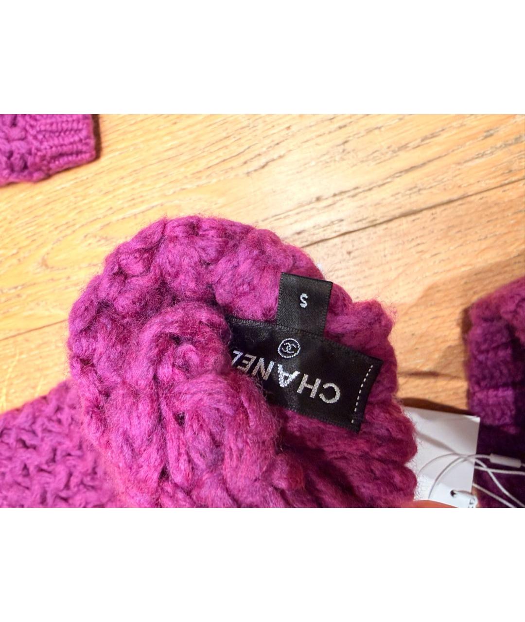 CHANEL Фиолетовый кашемировый джемпер / свитер, фото 5