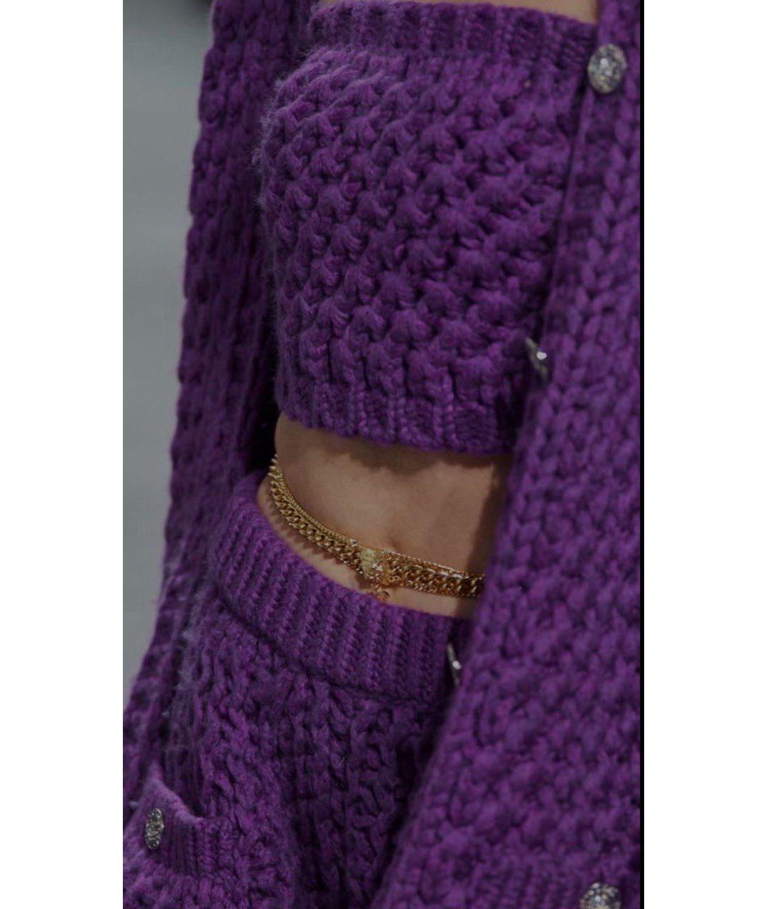 CHANEL Фиолетовый кашемировый джемпер / свитер, фото 6