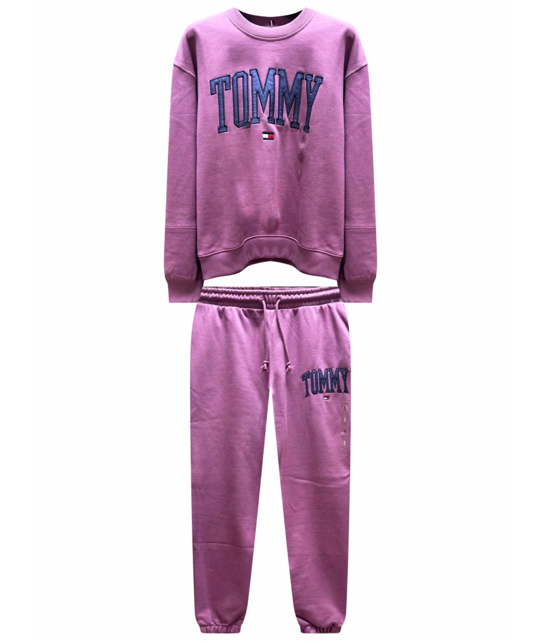 TOMMY HILFIGER Розовый хлопко-эластановый костюм с брюками, фото 1