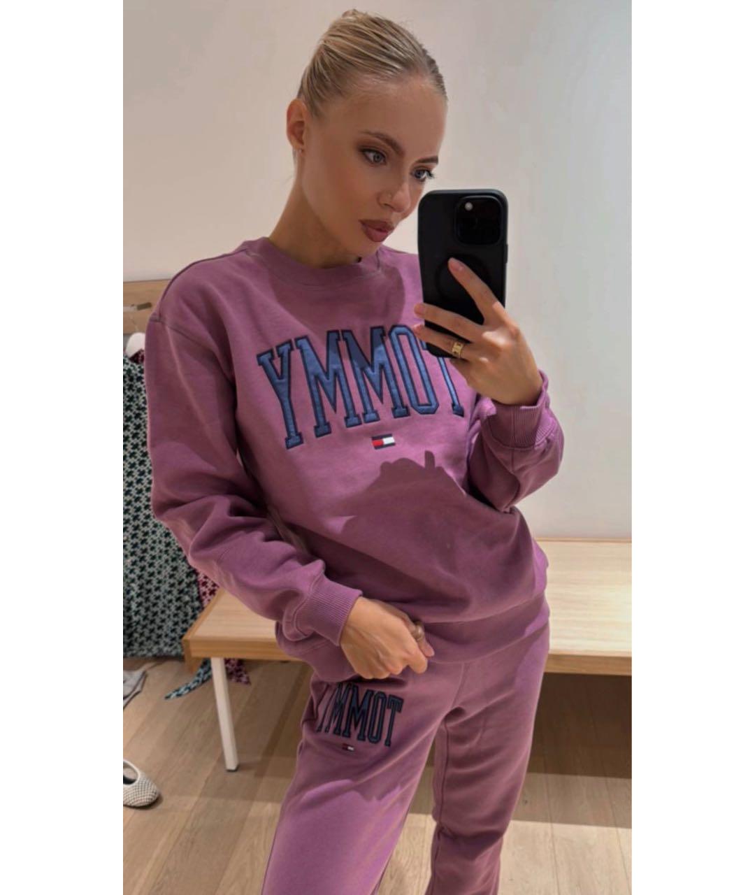 TOMMY HILFIGER Розовый хлопко-эластановый костюм с брюками, фото 3