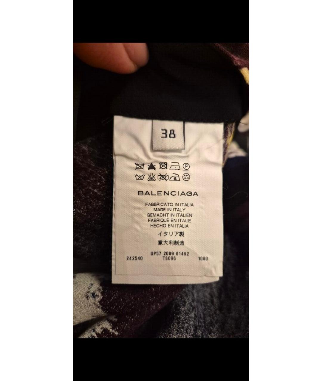 BALENCIAGA Мульти шелковая блузы, фото 5