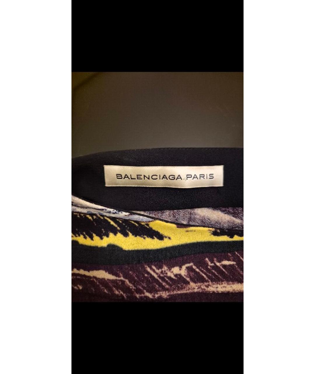 BALENCIAGA Мульти шелковая блузы, фото 4