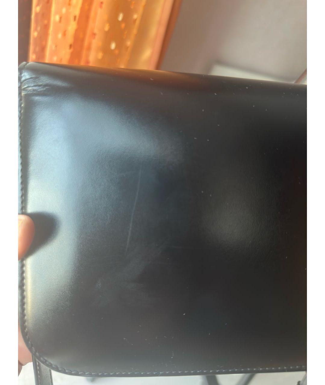 CELINE Черная кожаная сумка через плечо, фото 6