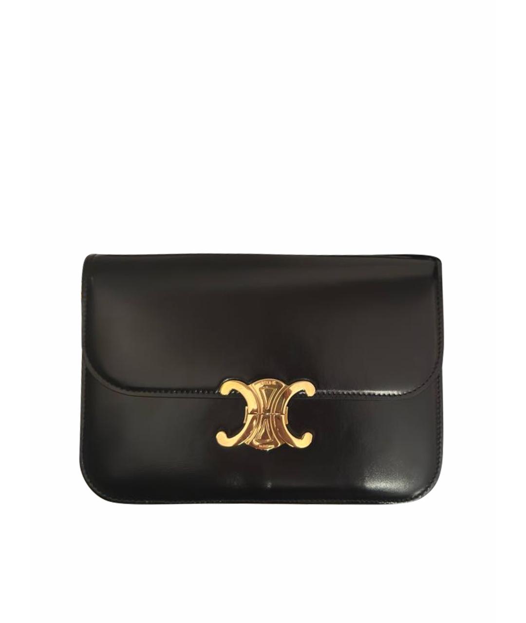 CELINE Черная кожаная сумка через плечо, фото 1