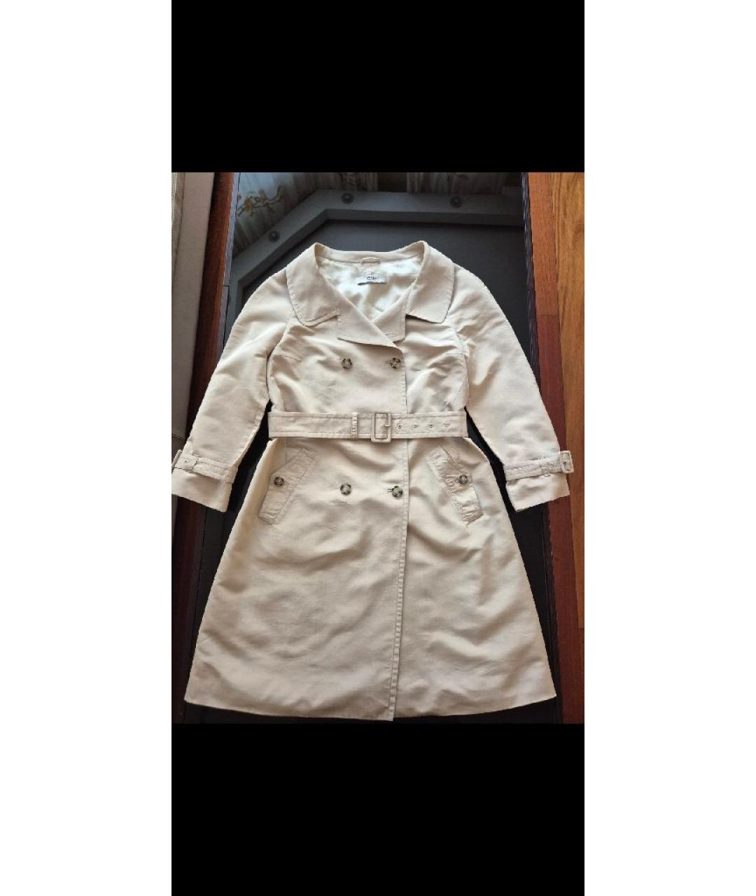 PRADA Бежевый шелковый тренч/плащ, фото 5