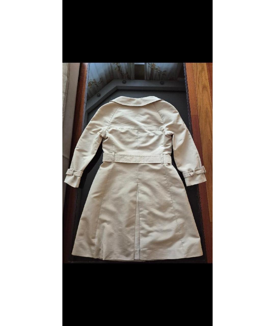 PRADA Бежевый шелковый тренч/плащ, фото 6