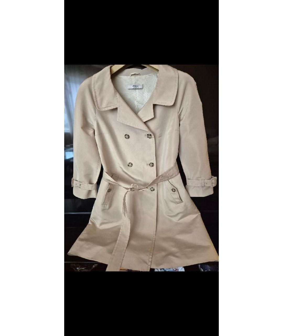 PRADA Бежевый шелковый тренч/плащ, фото 10