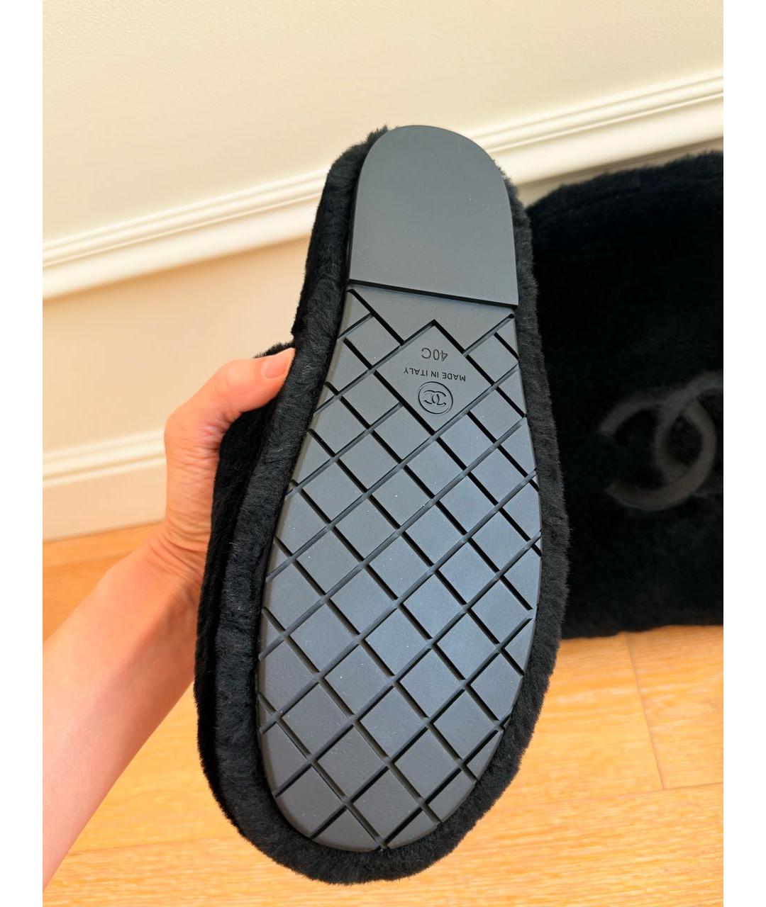 CHANEL Черные сабо, фото 2
