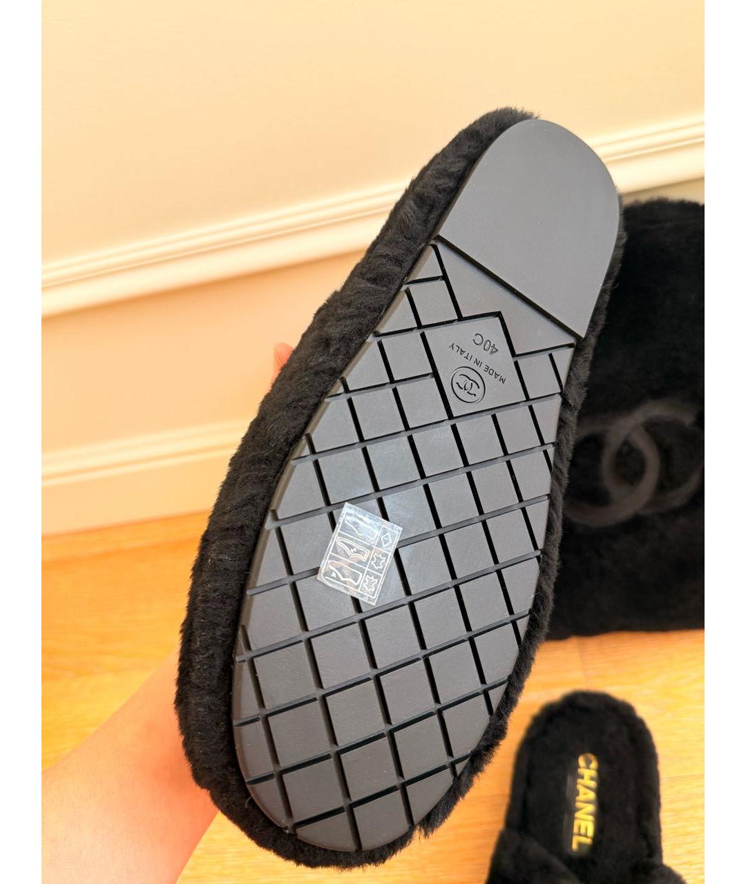 CHANEL Черные сабо, фото 3